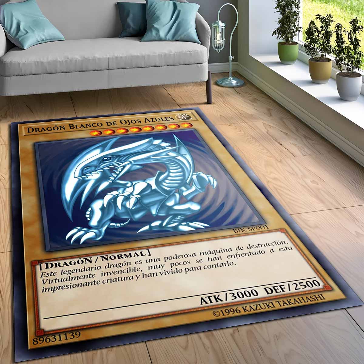 Blauugiger Weier Drache Teppich 3