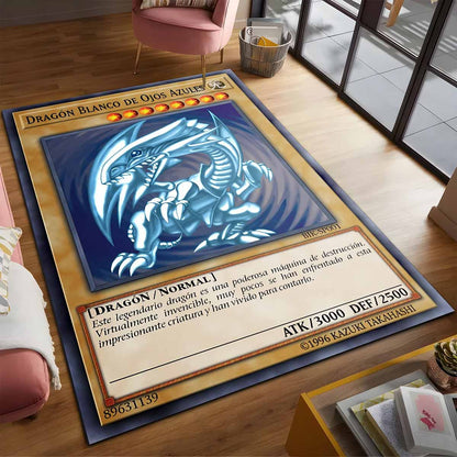 Blauugiger Weier Drache Teppich 2