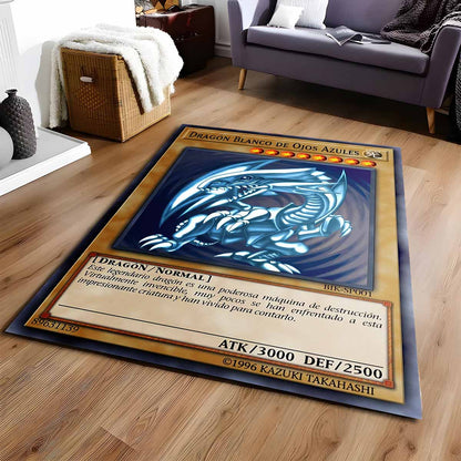 Blauugiger Weier Drache Teppich