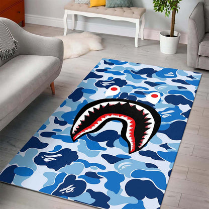 Blue Shark Bape Camo Teppich 3