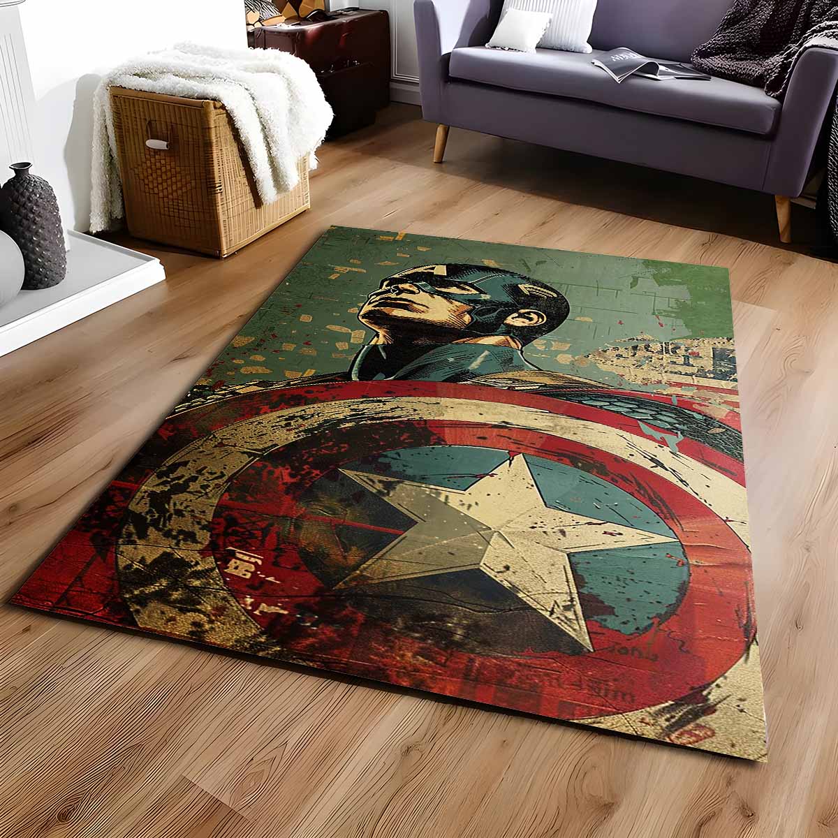 Captain America Marvel 08 Teppich