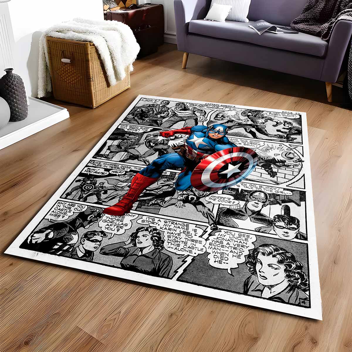 Captain America Marvel 09 Teppich