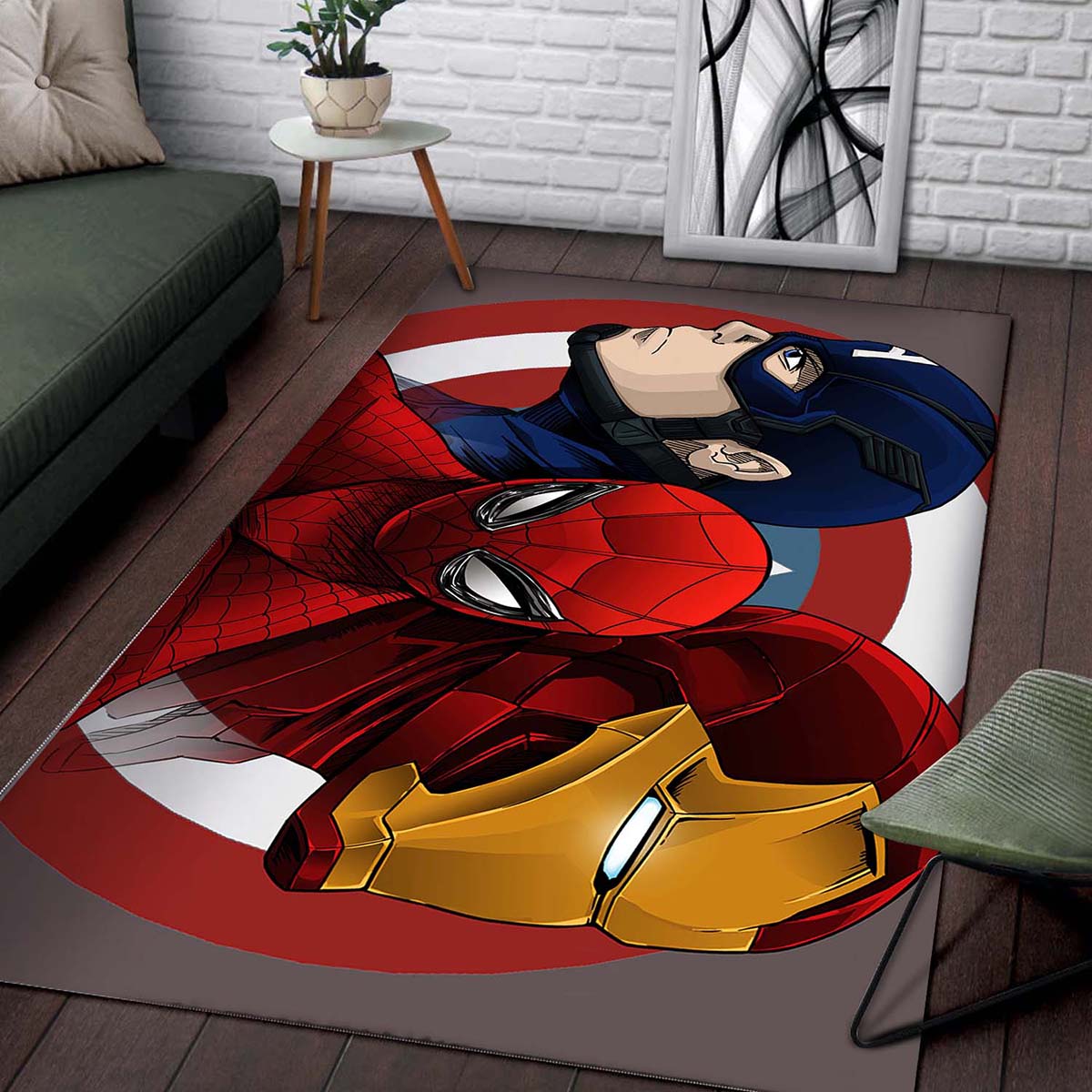 Captain America Spider Man Iron Man Teppich 2
