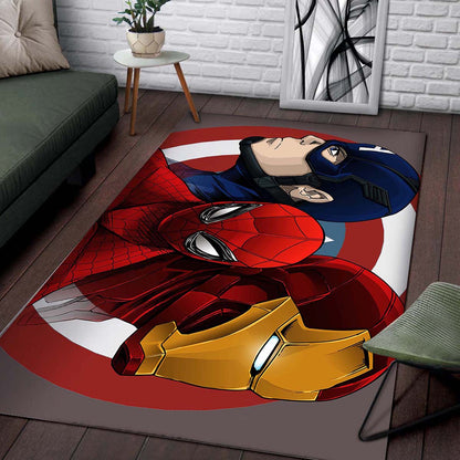 Captain America Spider Man Iron Man Teppich 2