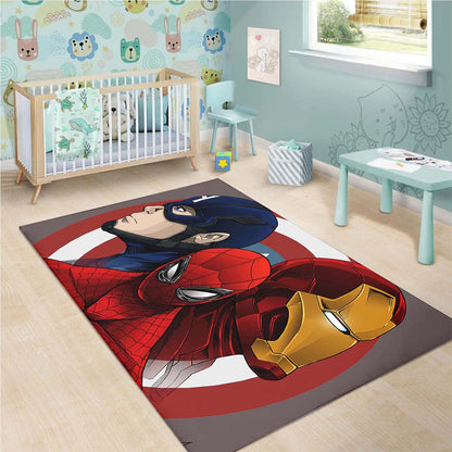 Captain America Spider Man Iron Man Teppich 3