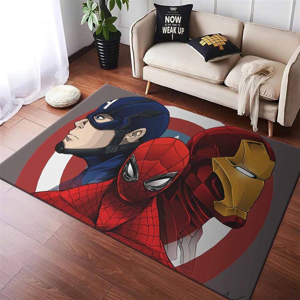 Captain America Spider Man Iron Man Teppich