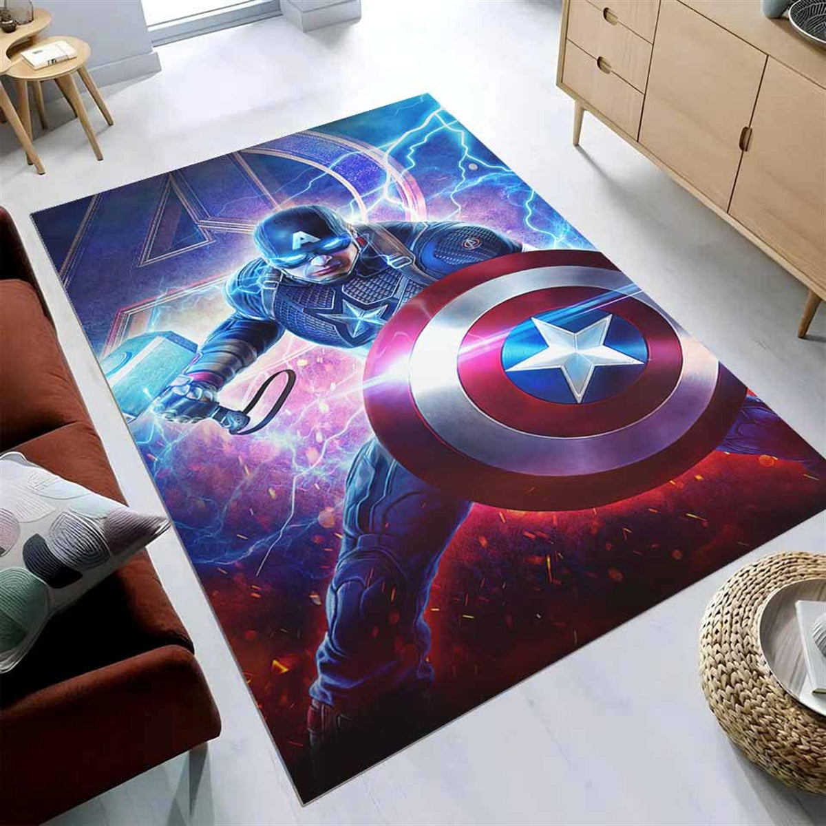Captain America Superhero Movie Teppich