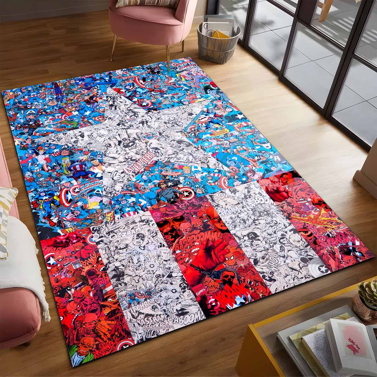 Captain America Vs Red Skull Teppich 2