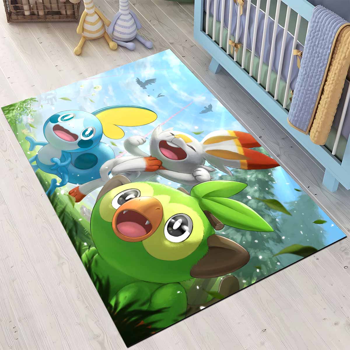 Chimpep Hopplo Memmeon Pokmon Scorbunny Grookey Sobble Pokemon 2 Teppich 3