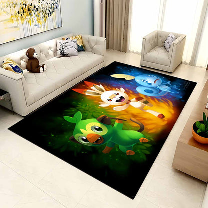 Chimpep Hopplo Memmeon Pokmon Scorbunny Grookey Sobble Pokemon 3 Teppich 2