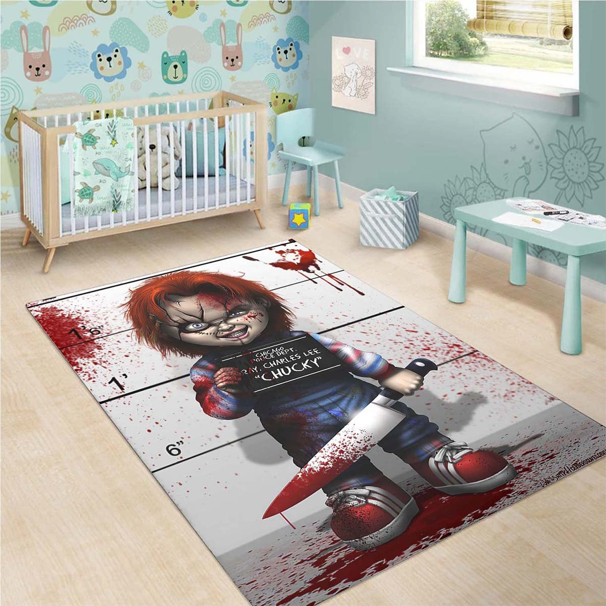 Chucky With The Knife Child's Play 12091 Teppich