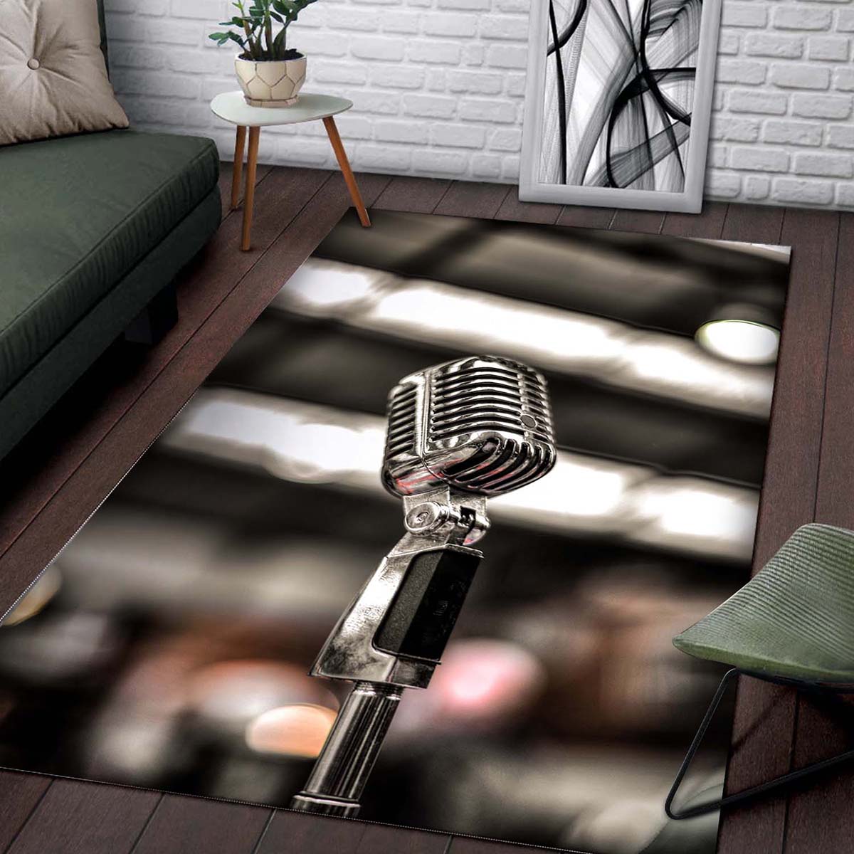 Concert Mike Music Art For Fans Teppich 2