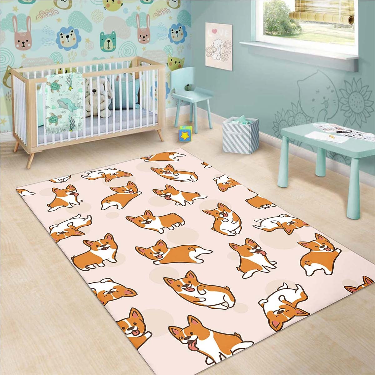 Corgis Pattern Dog Teppich