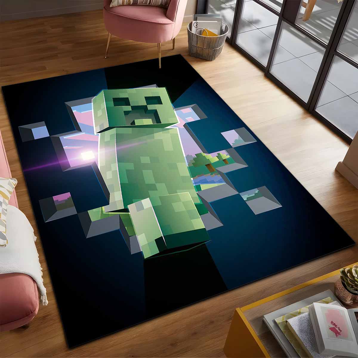 Creeper Im Minecraft-spiel Teppich 2