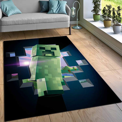 Creeper Im Minecraft-spiel Teppich 3