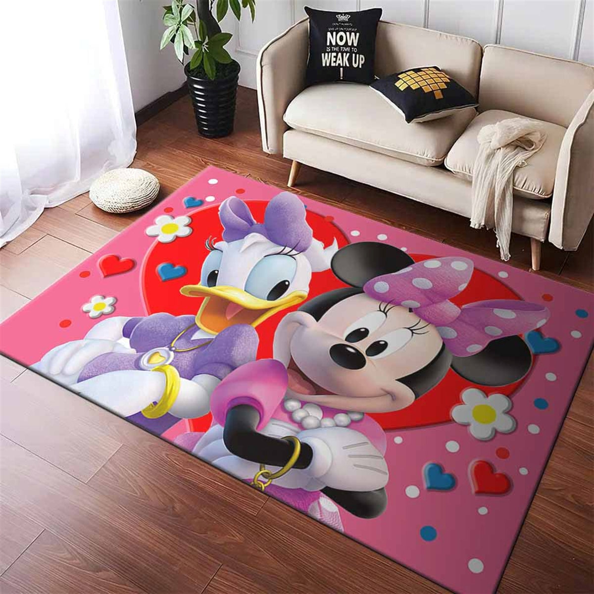 Daisy Duck And Minnie Mouse Teppich