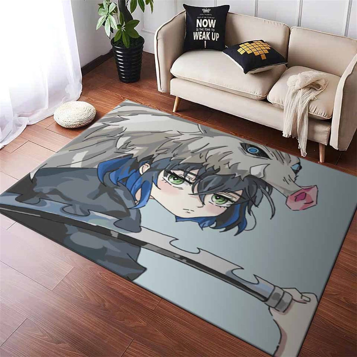 Demon Slayer Inosuke Hashibira 3 Teppich
