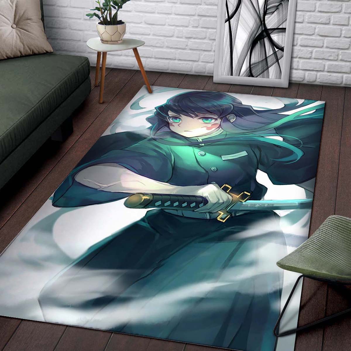 Demon Slayer Muichiro Tokito 3 Teppich 2