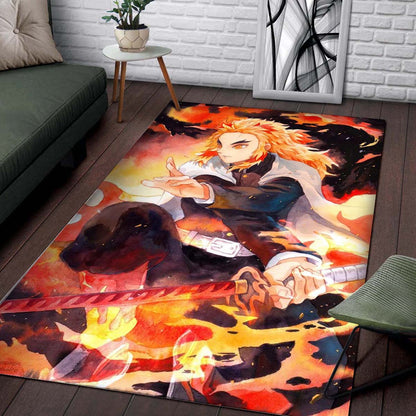 Demon Slayer Rengoku Fire 2 Teppich 2