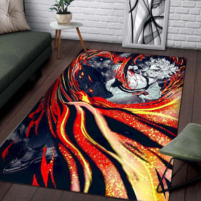 Demon Slayer Rengoku Fire Breathing 2 Teppich 2
