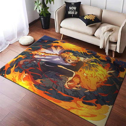 Demon Slayer Rengoku Fire Breathing 3 Teppich