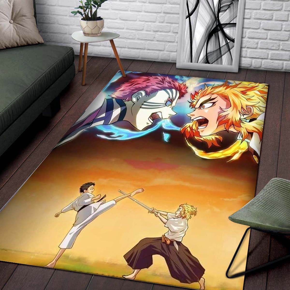 Demon Slayer Rengoku Vs Akaza Teppich 2