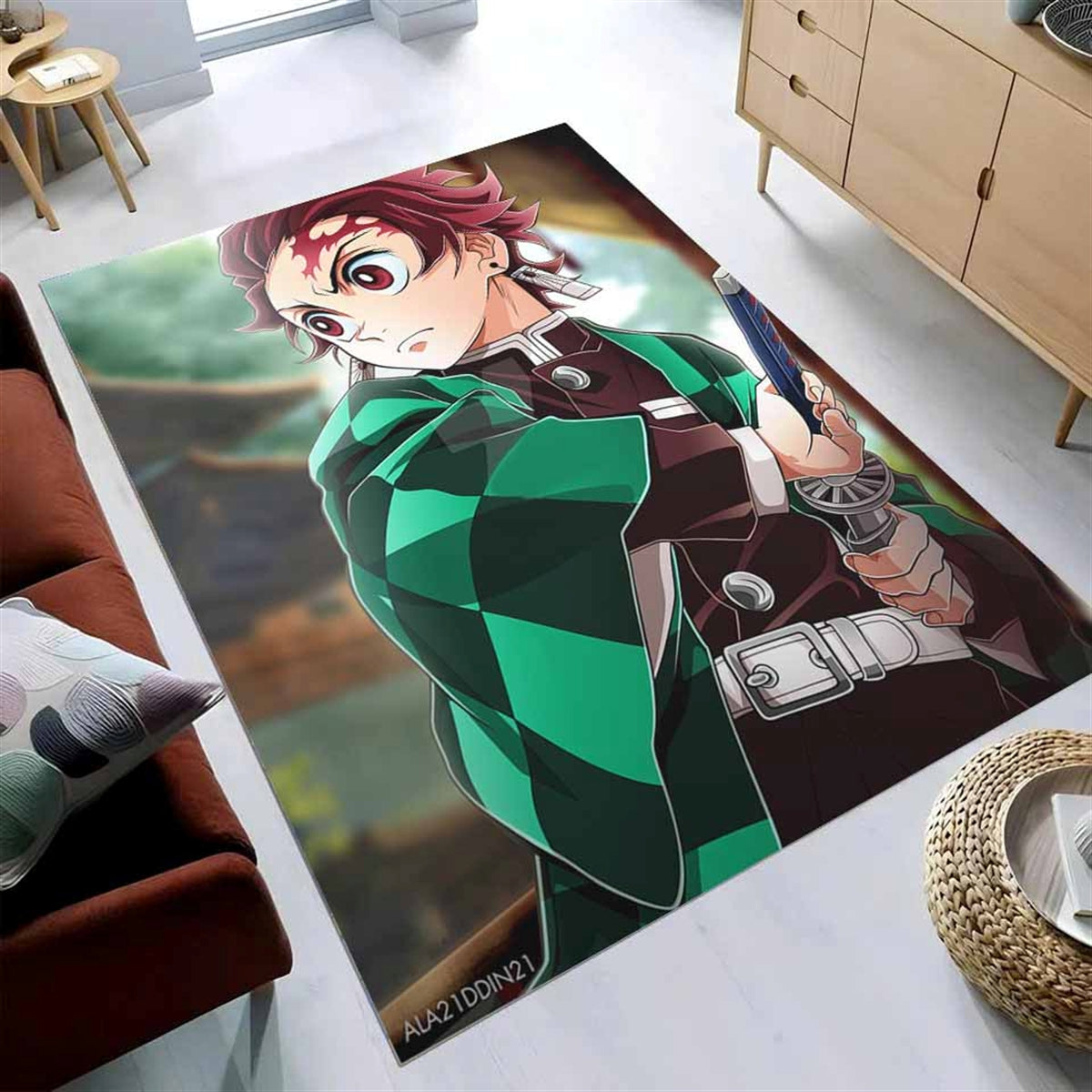 Demon Slayer Tanjiro Kamado 5 Teppich