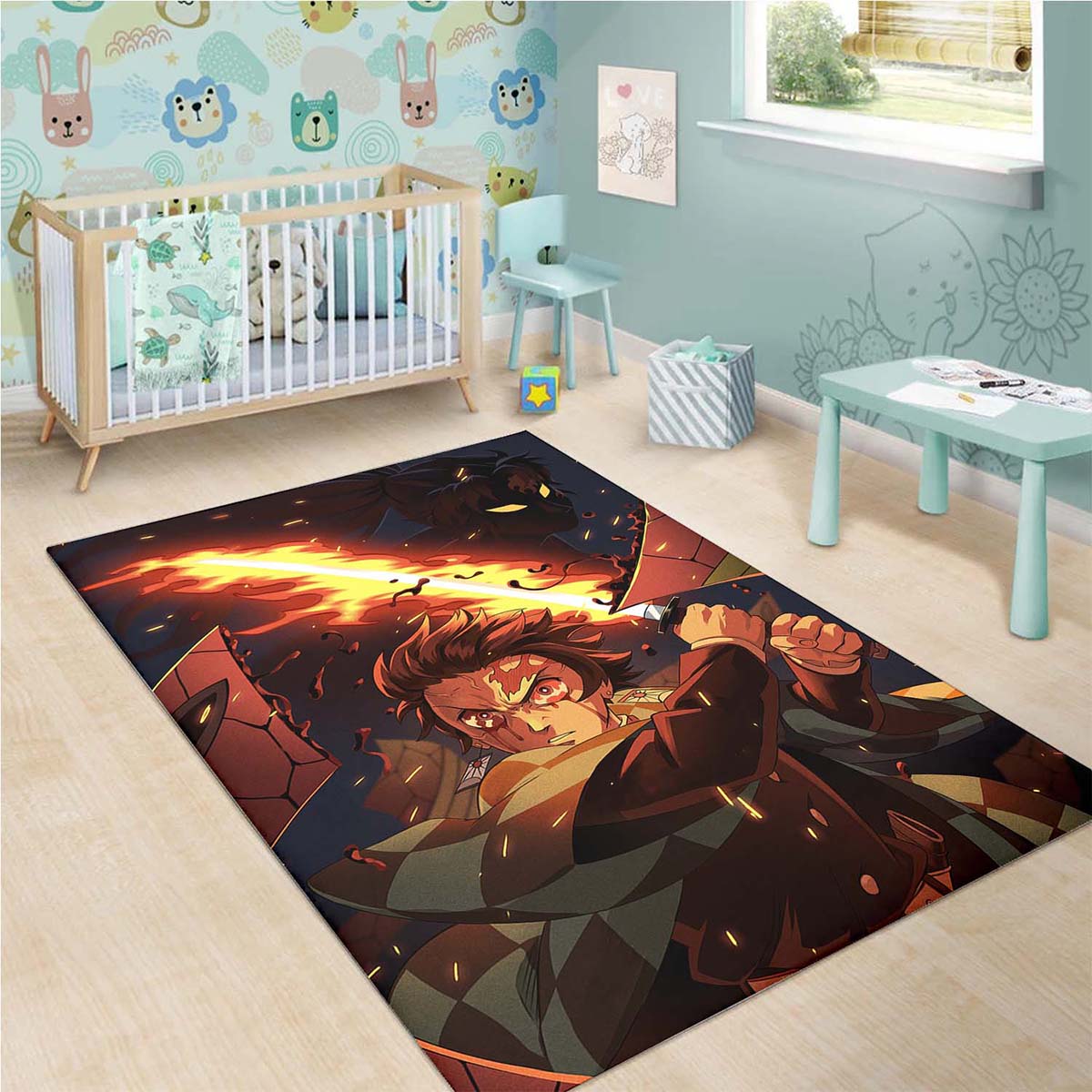 Demon Slayer Tanjiro Kamado Fire Teppich 3