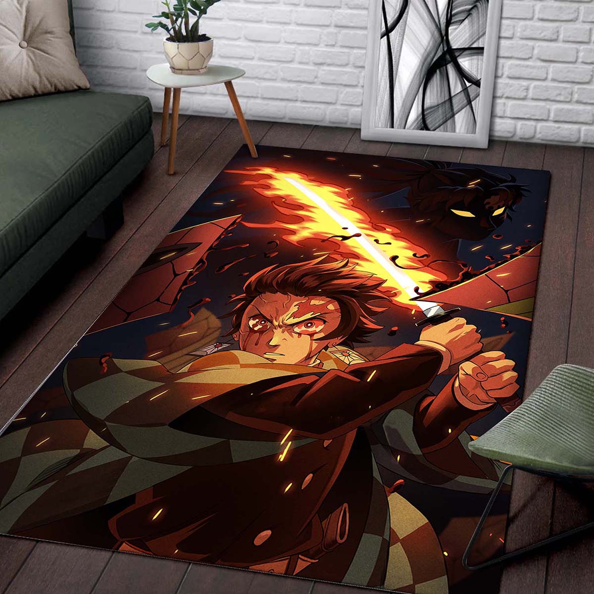 Demon Slayer Tanjiro Kamado Fire Teppich 2