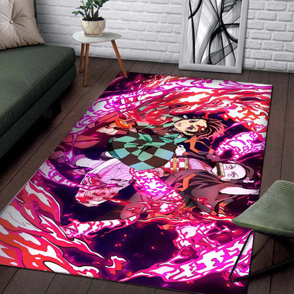 Demon Slayer Tanjiro Kamado Nezuko 1 Teppich 2