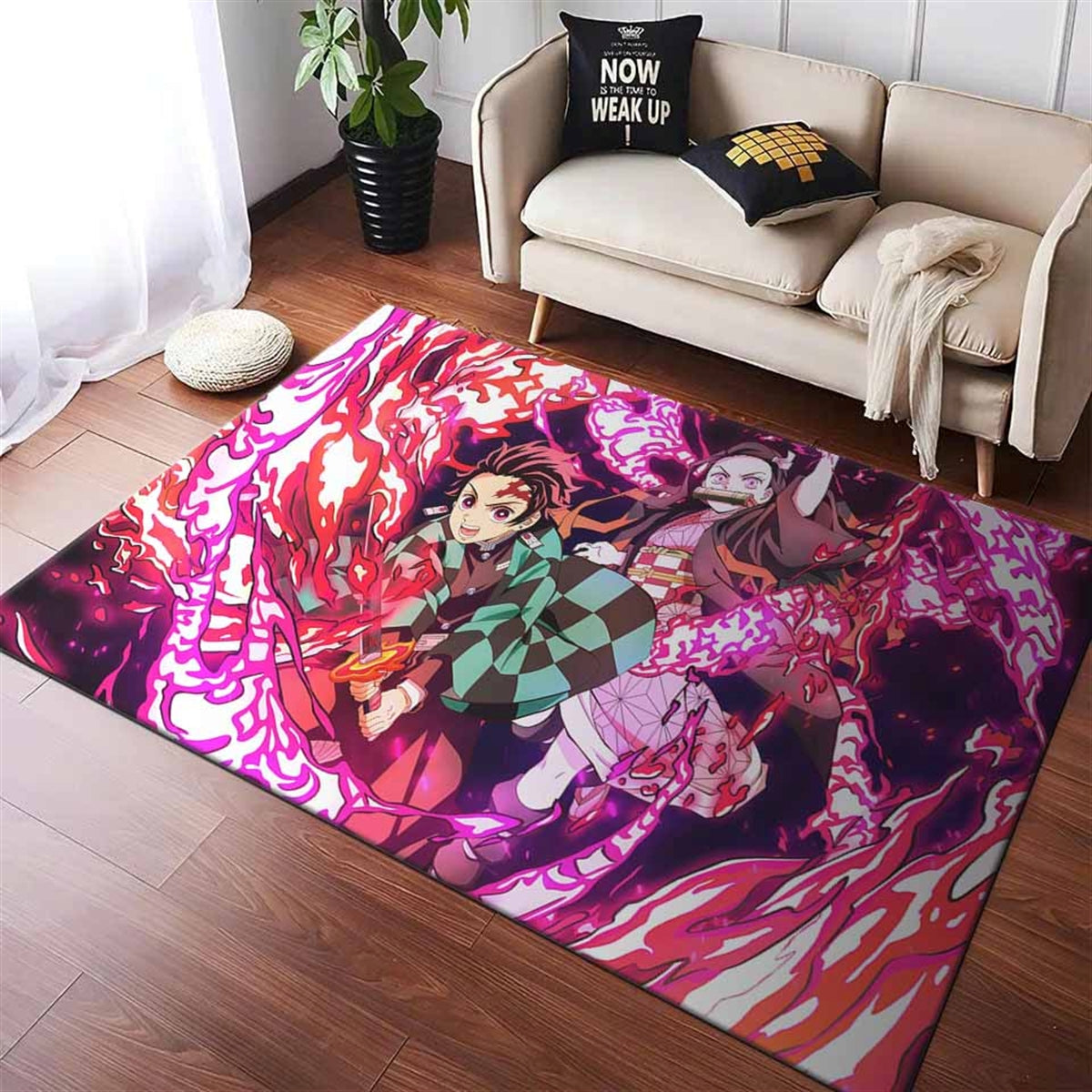 Demon Slayer Tanjiro Kamado Nezuko 1 Teppich