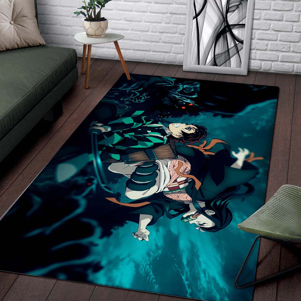 Demon Slayer Tanjiro Kamado Nezuko Teppich 2