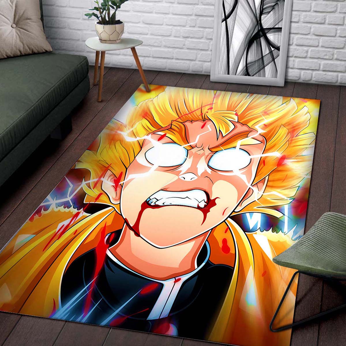 Demon Slayer Zenitsu Agatsuma 5 Teppich 2