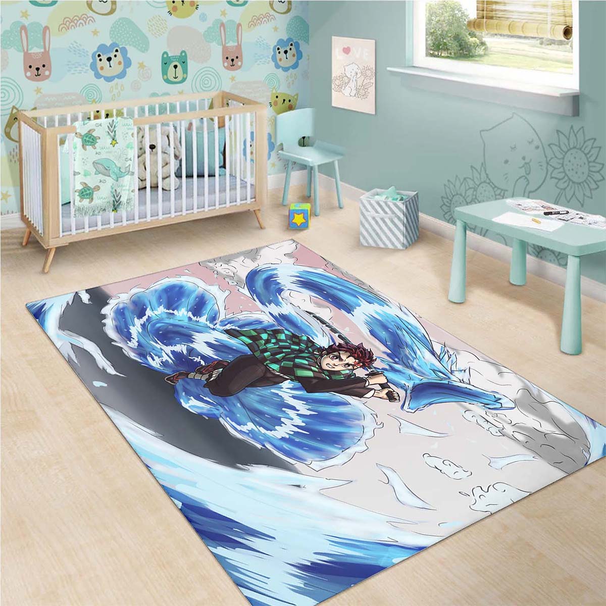 Demon Slayer Tanjiro Water Breathing Teppich 3
