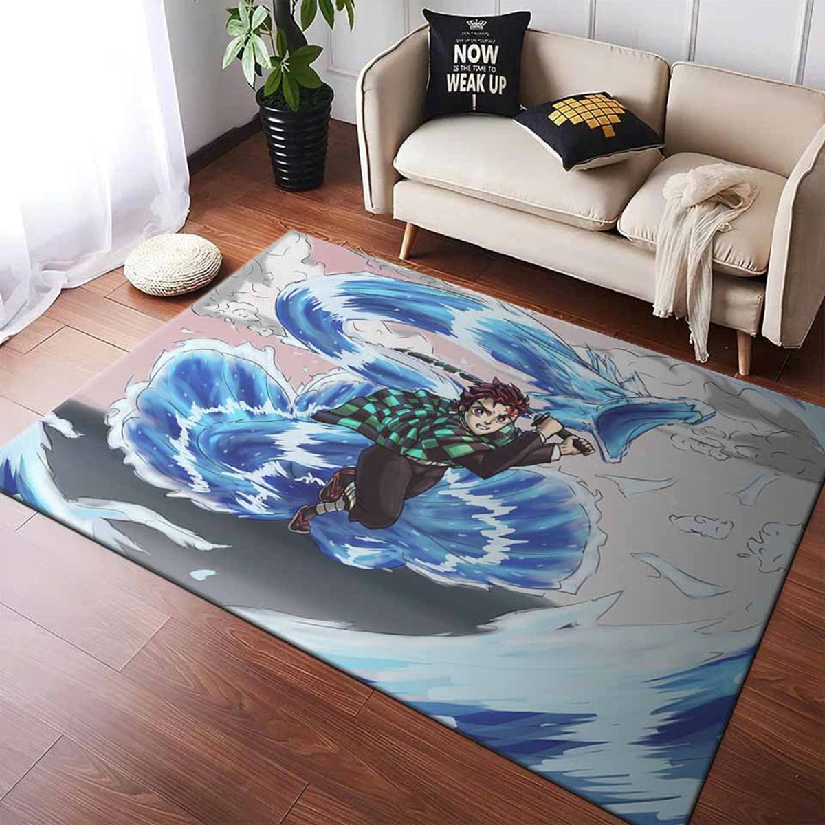 Demon Slayer Tanjiro Water Breathing Teppich
