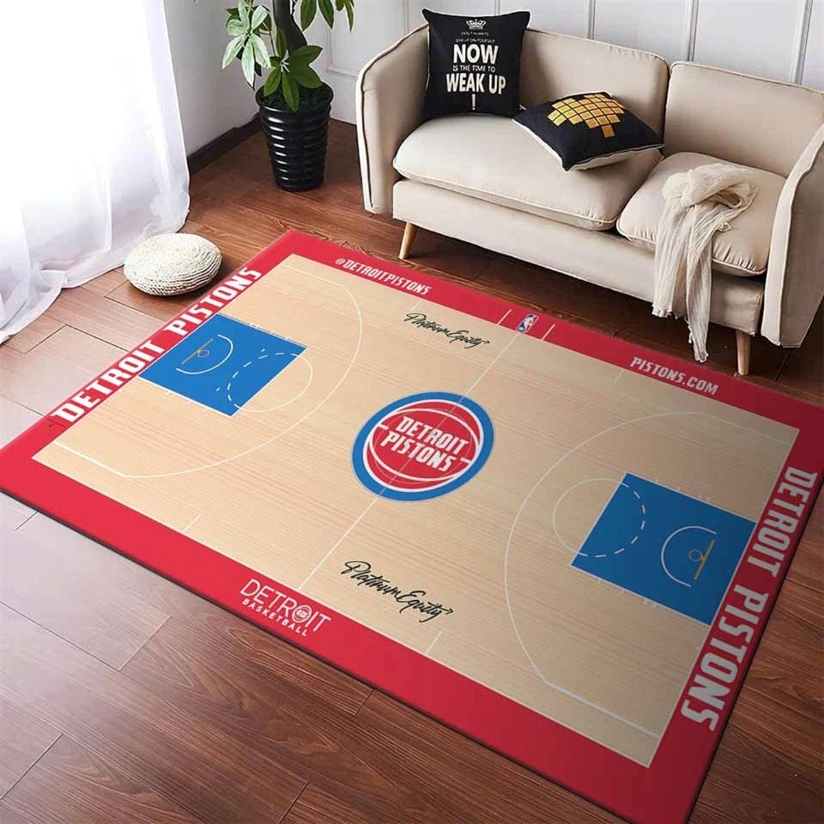 Detroit Pistons Basketballmannschaft Teppich