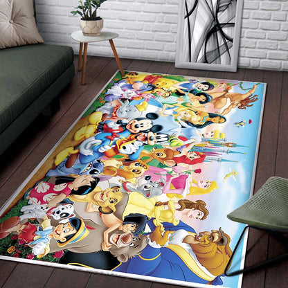 Disney All Characters All Princesses Mickey Mouse Teppich 2