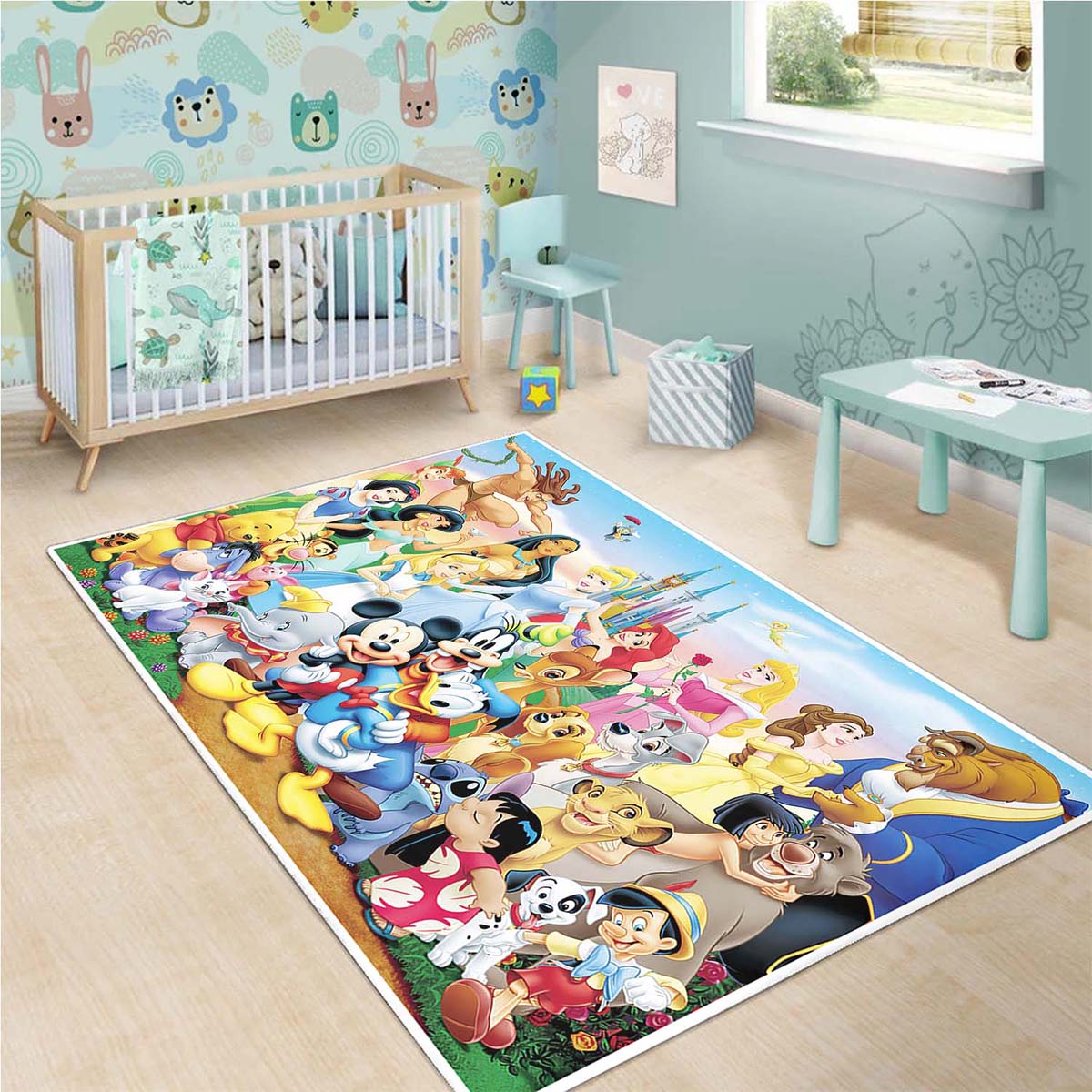 Disney All Characters All Princesses Mickey Mouse Teppich 3