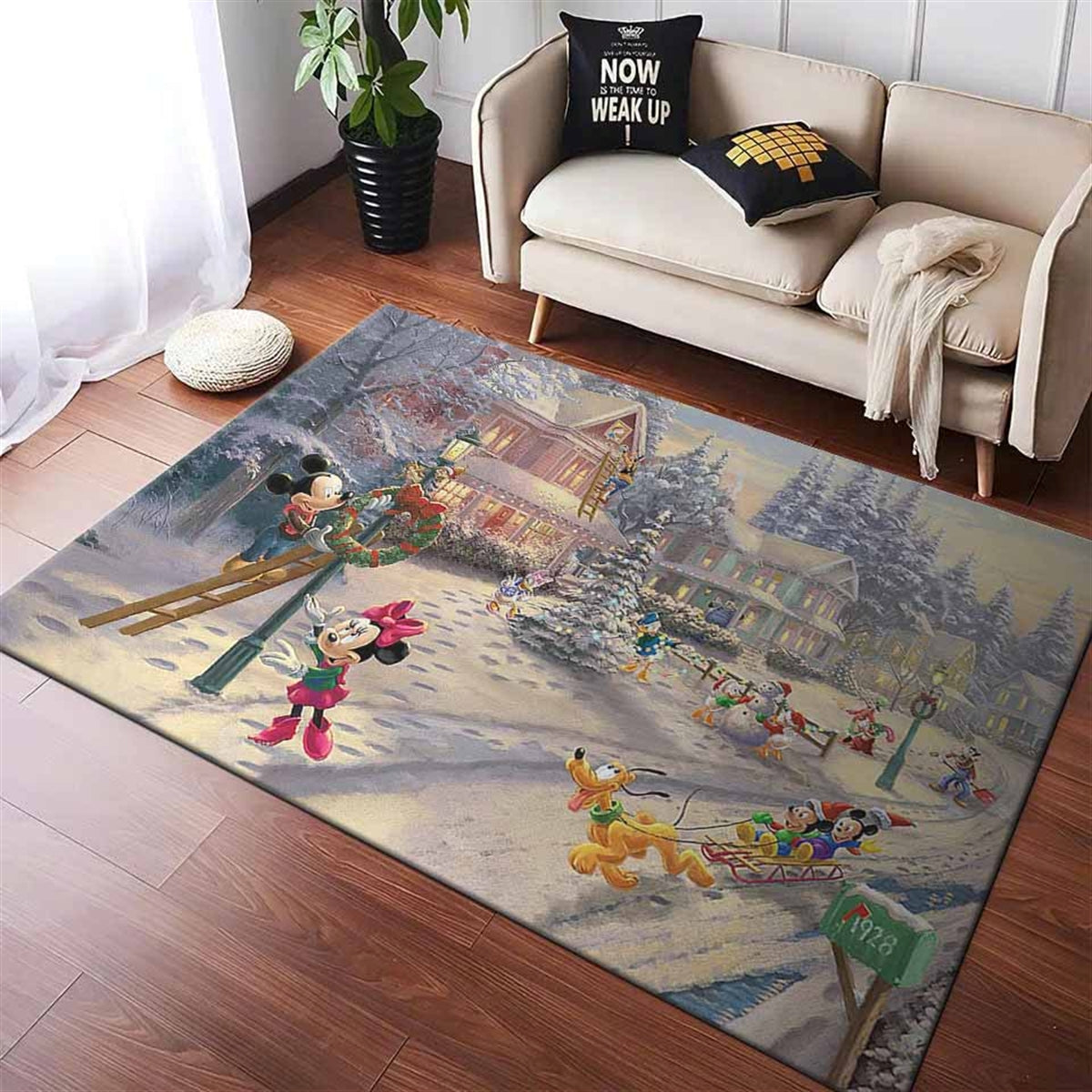 Disney Characters Mickey'S Victorian Christmas Teppich