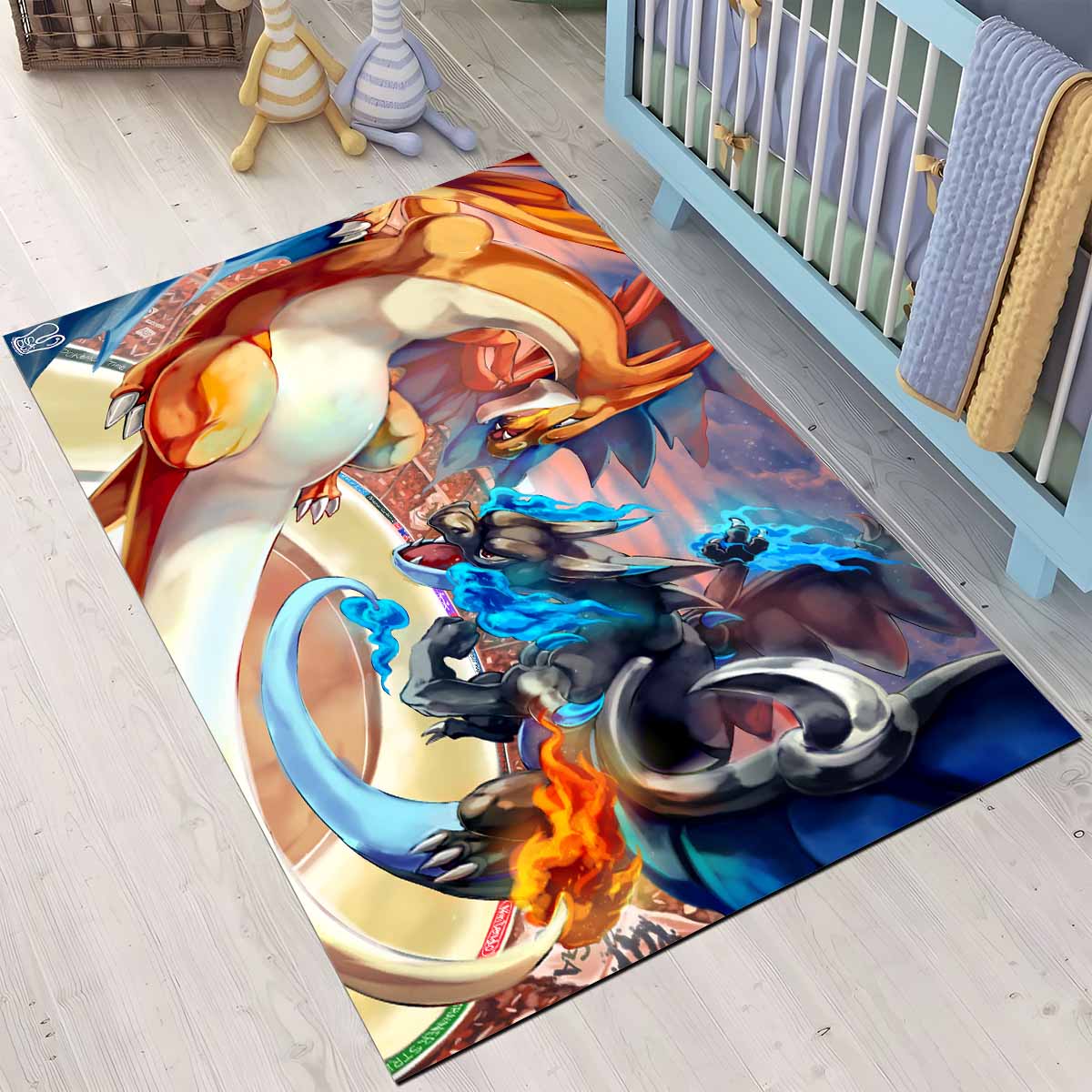 Drachen Pokmon Kampf Dragon Pokemons Fight Teppich 3
