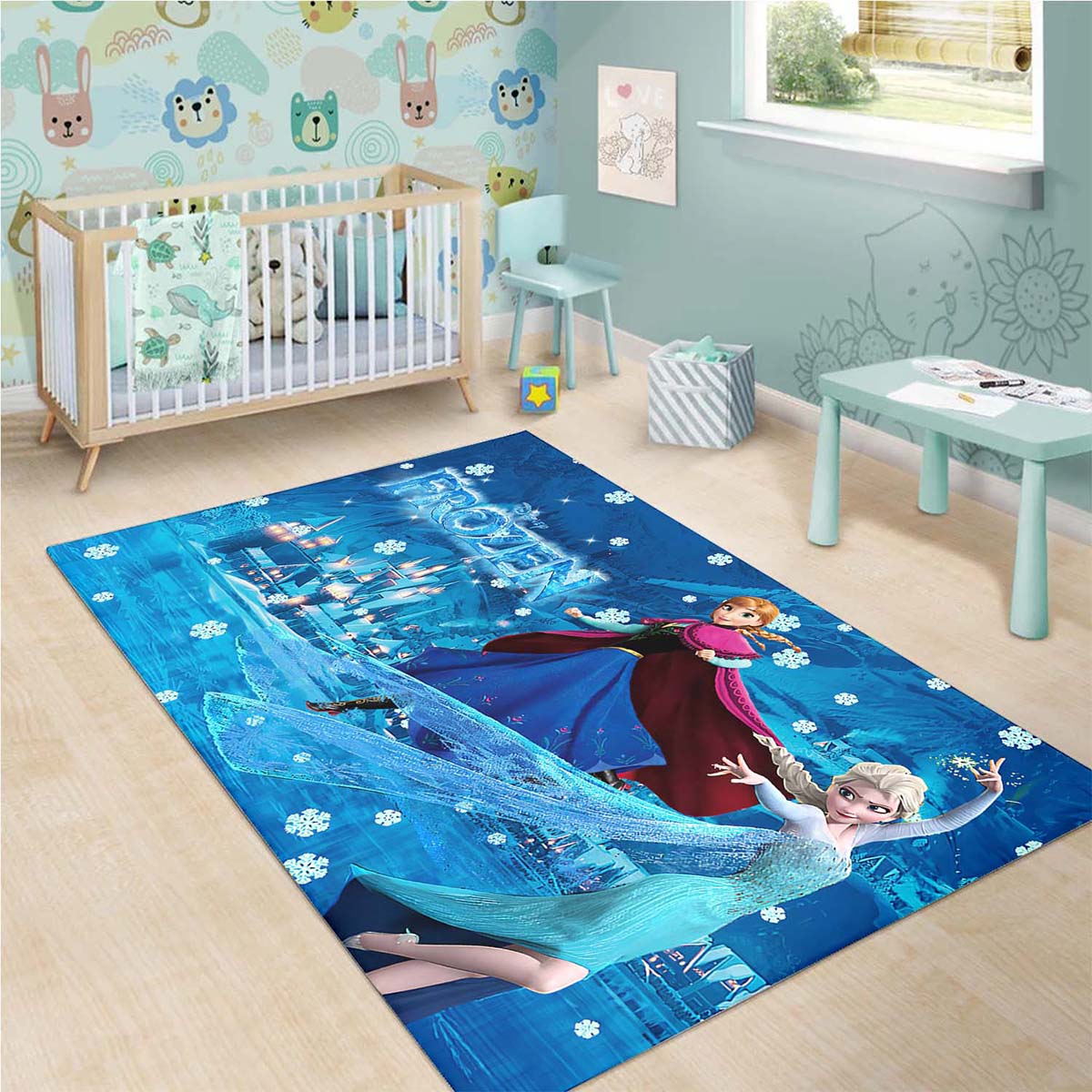 Elsa & Anna Disney Princess Cartoon Teppich 3