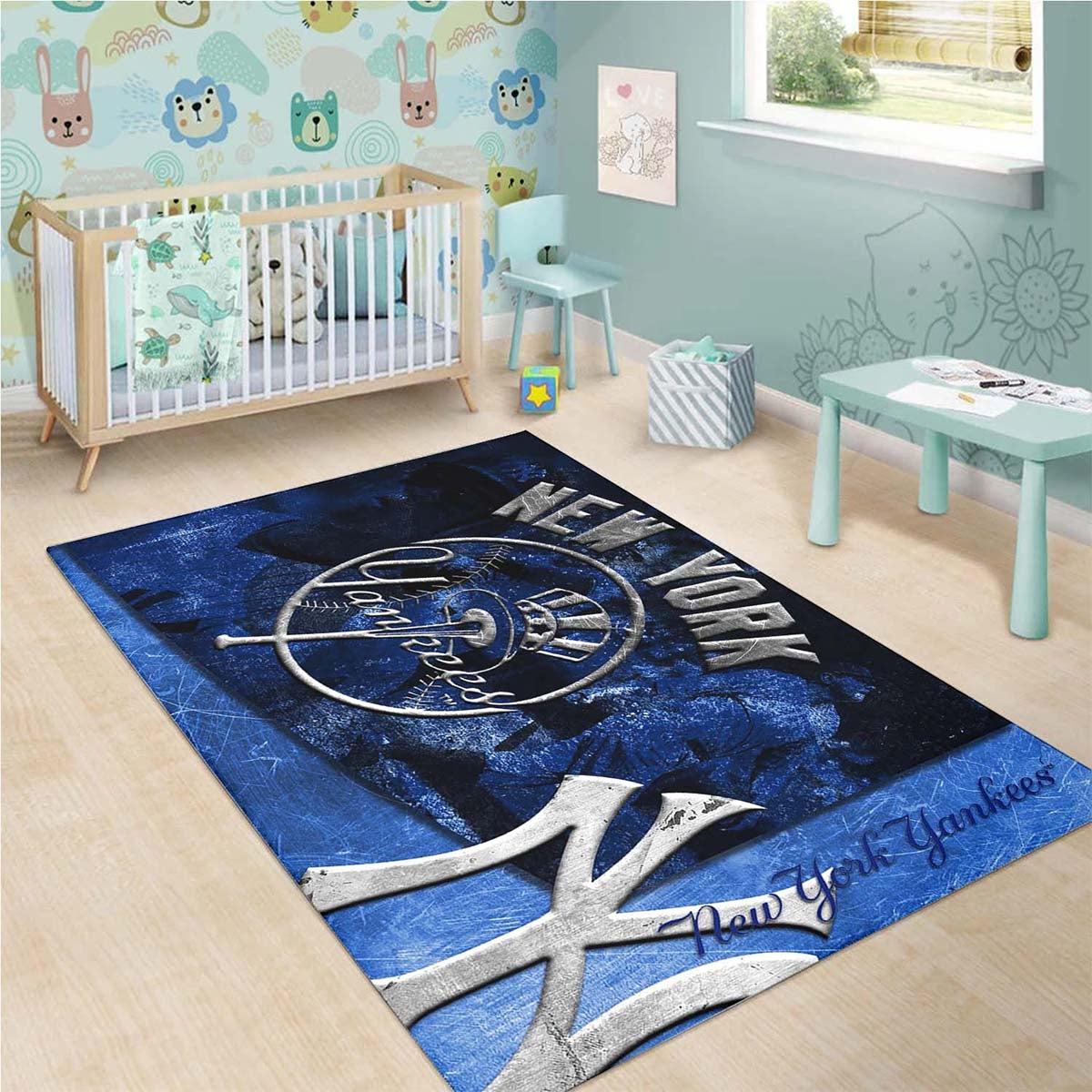 Erinnerungen An Das New York Yankees Baseball Team Teppich