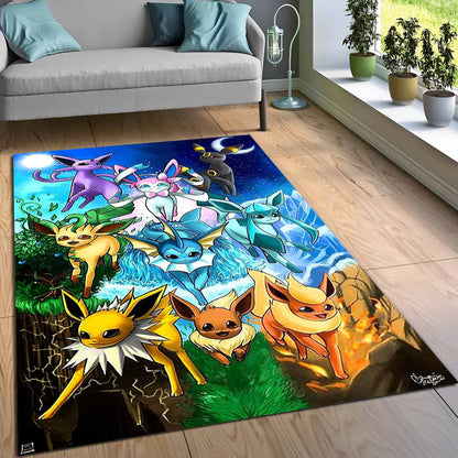 Evoli Entwicklung Pokmon Eevee Evolution Pokemon 12 Teppich 3