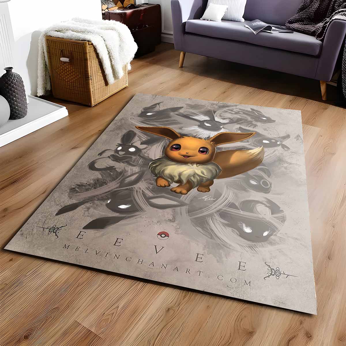 Evoli Pokmon Eevee Pokemon 3 Teppich
