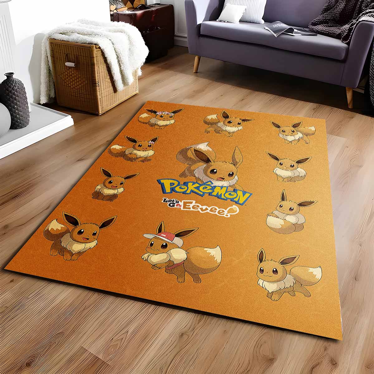 Evoli Pokmon Eevee Pokemon Teppich