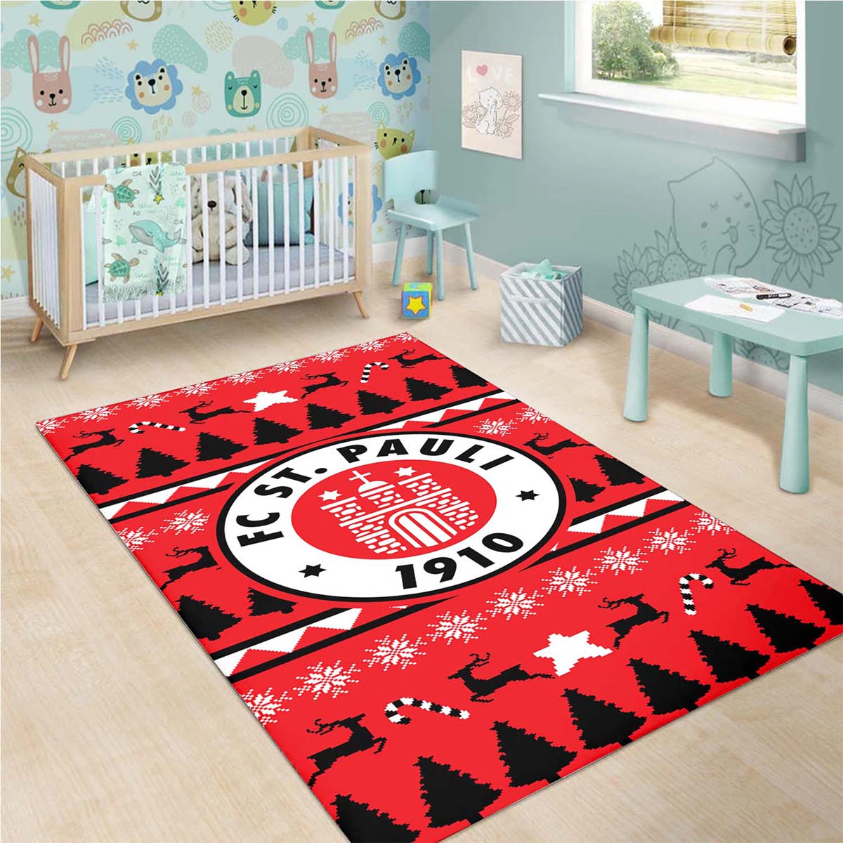 Fc Stpauli Christmas Teppich 3