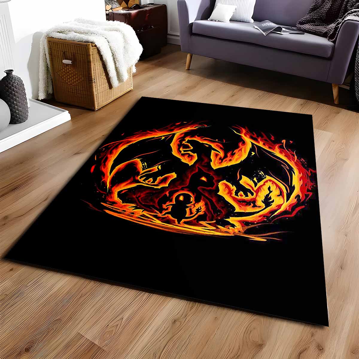 Feuer Glurak Pokmon Fire Charizard Pokemon Teppich
