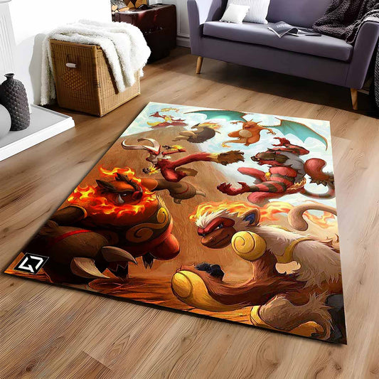 Feuer-typ Pokmon Fire Type Pokemon Teppich