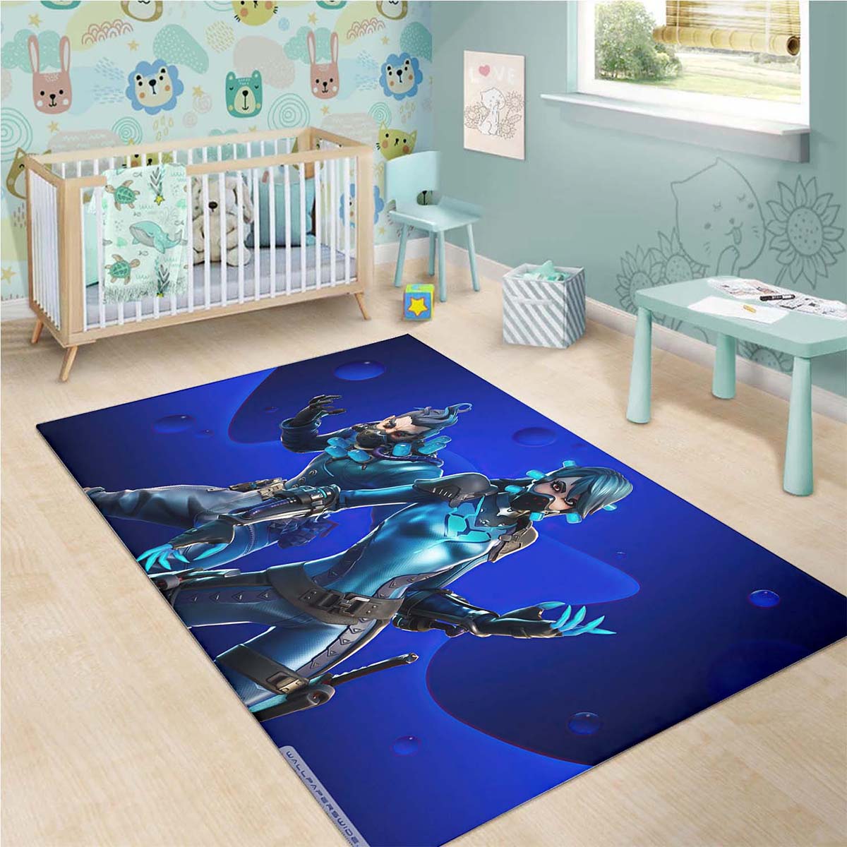 Fortnite Game Blue Crew Set Teppich 3