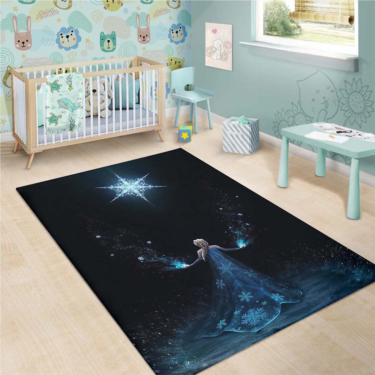 Frozen Elsa Wohnzimmer Dekors De0830 Teppich 3